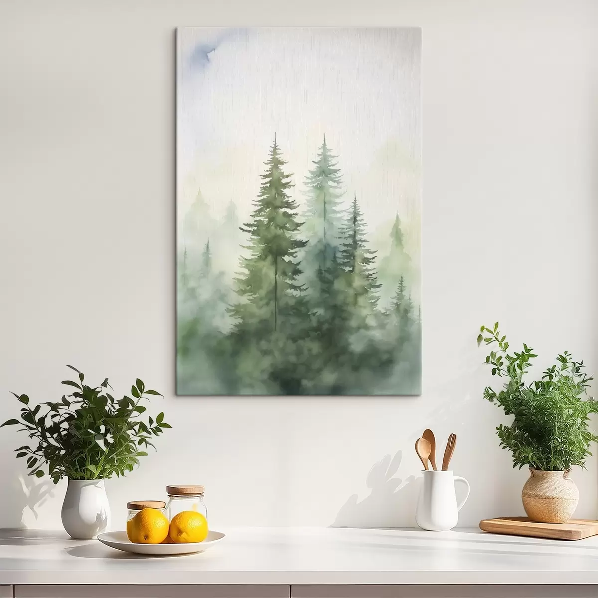 Tableau Sapins dans le brouillard s45208