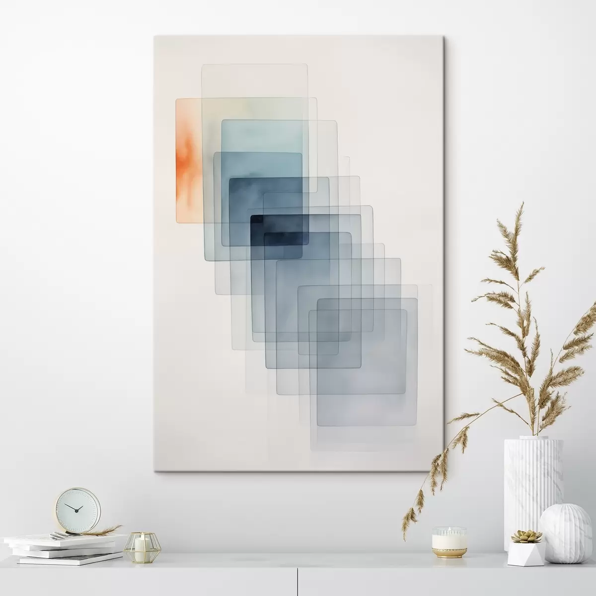 Tableau Abstraction géométrique minimaliste s45213