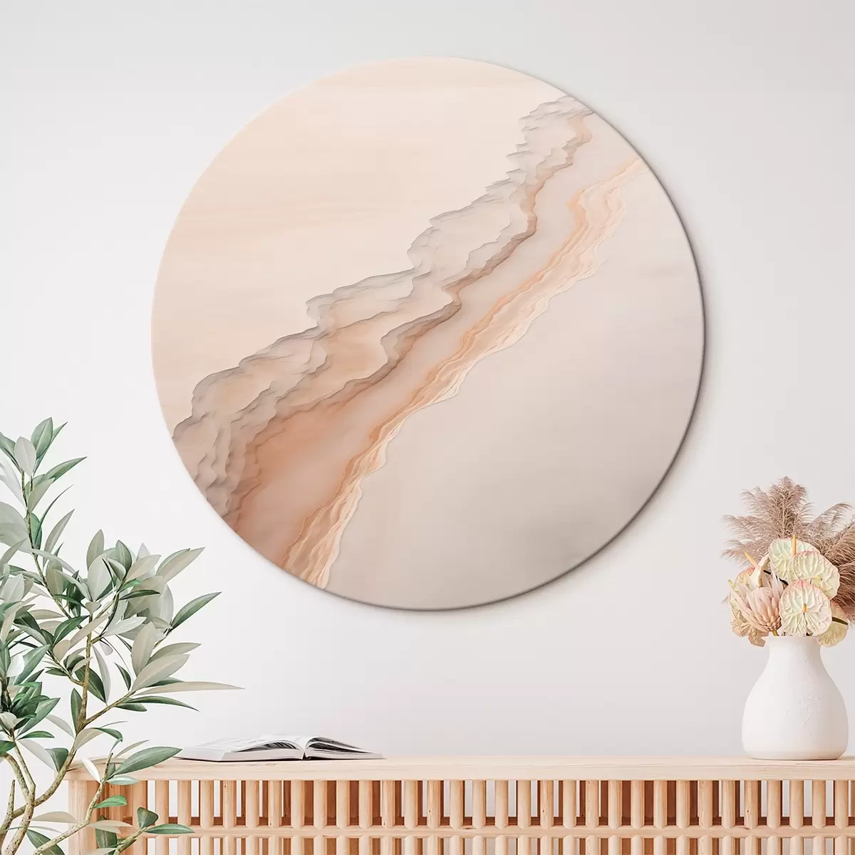 Tableaux rondes Paysage désertique minimaliste r45205