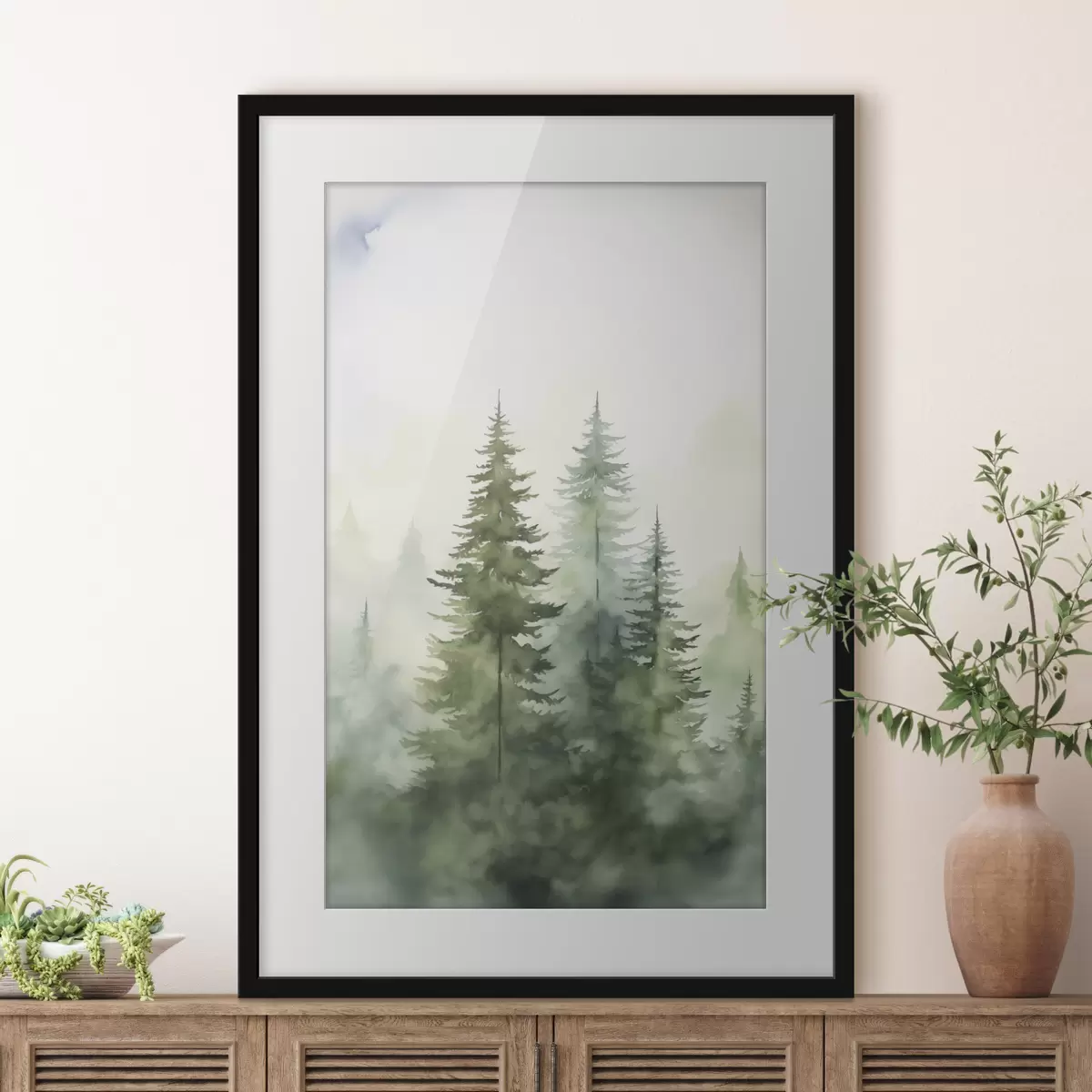 Poster Sapins dans le brouillard f45208