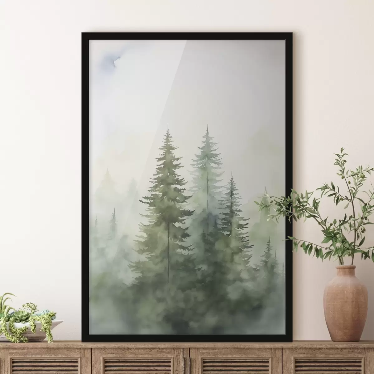 Poster Sapins dans le brouillard f45208