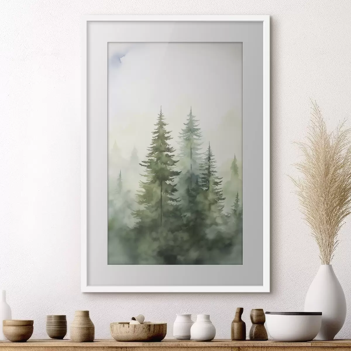 Poster Sapins dans le brouillard f45208