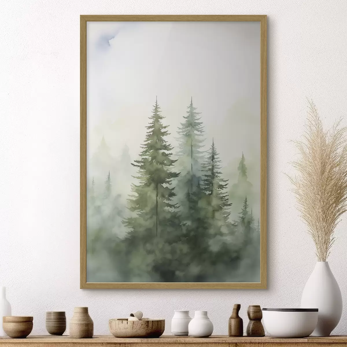 Poster Sapins dans le brouillard f45208