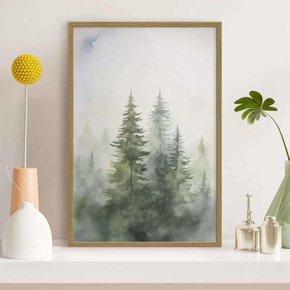 Poster Sapins dans le brouillard f45208