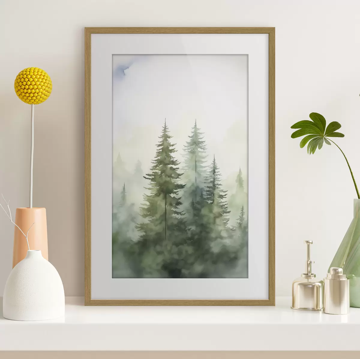 Poster Sapins dans le brouillard f45208