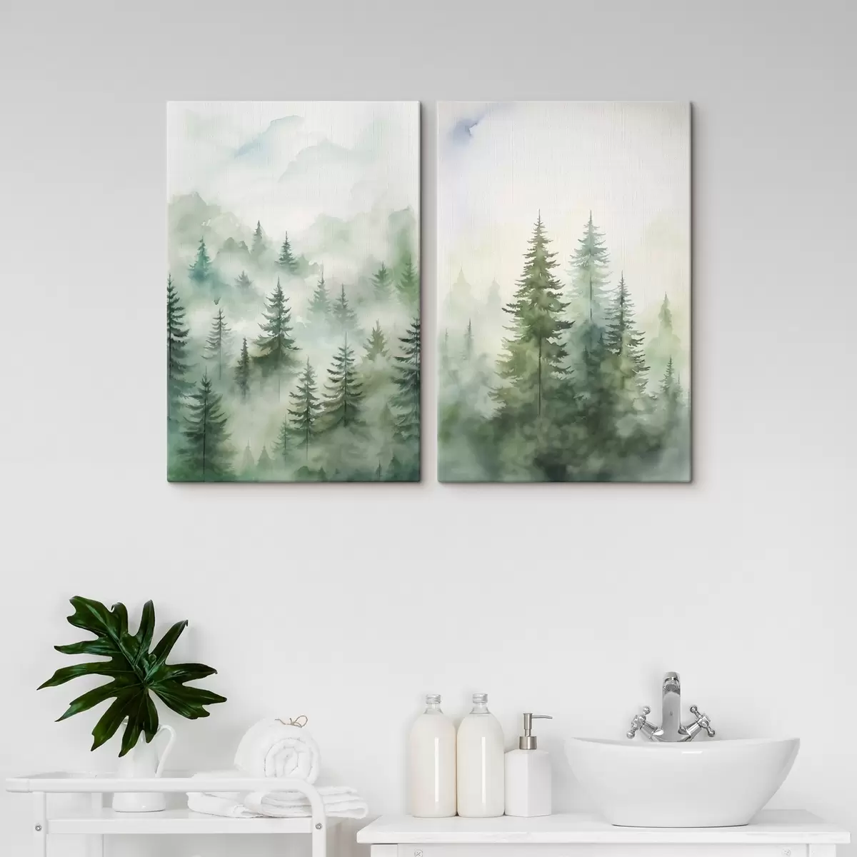 Tableau Forêt dans le brouillard m00534