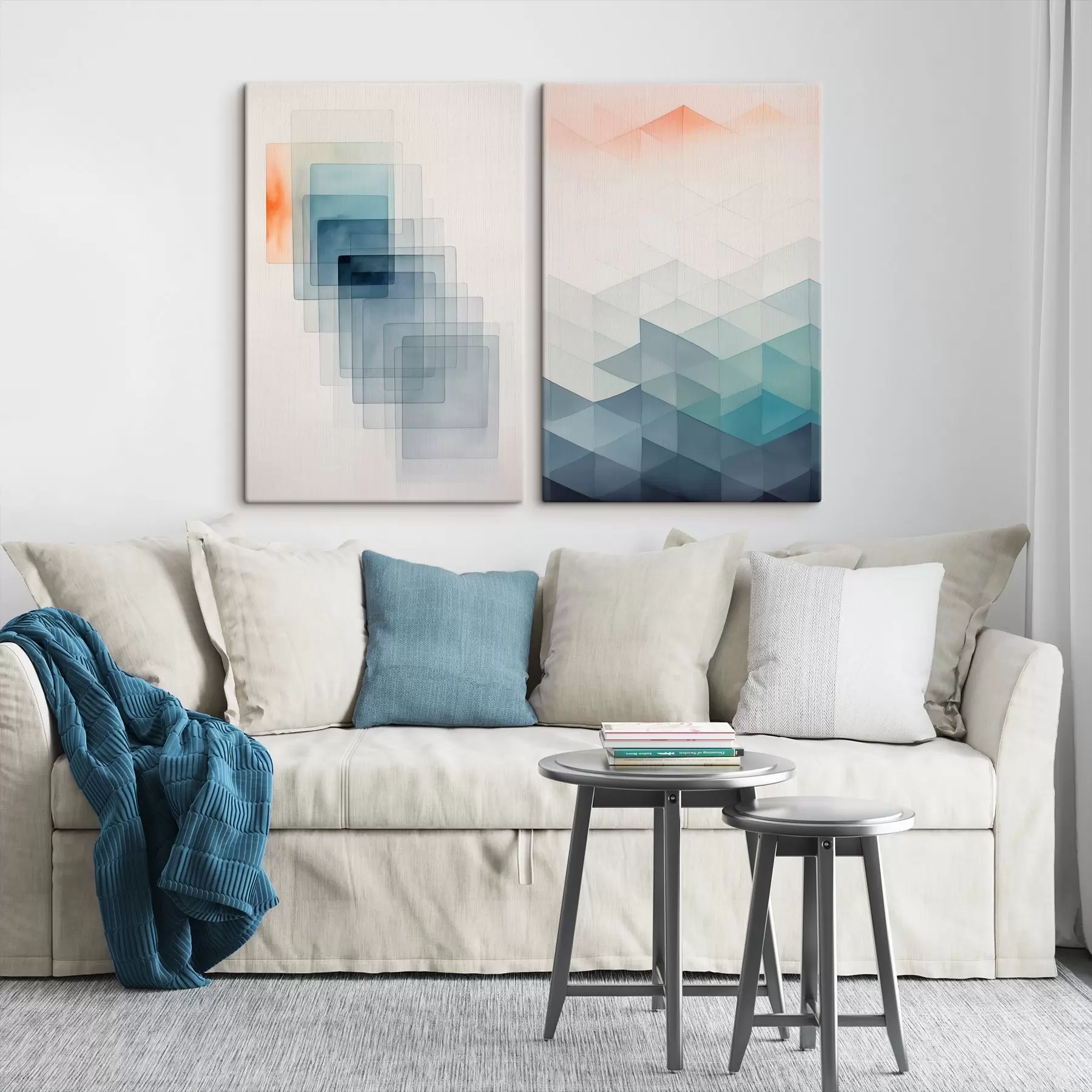 Tableau Abstraction géométrique moderne m00537
