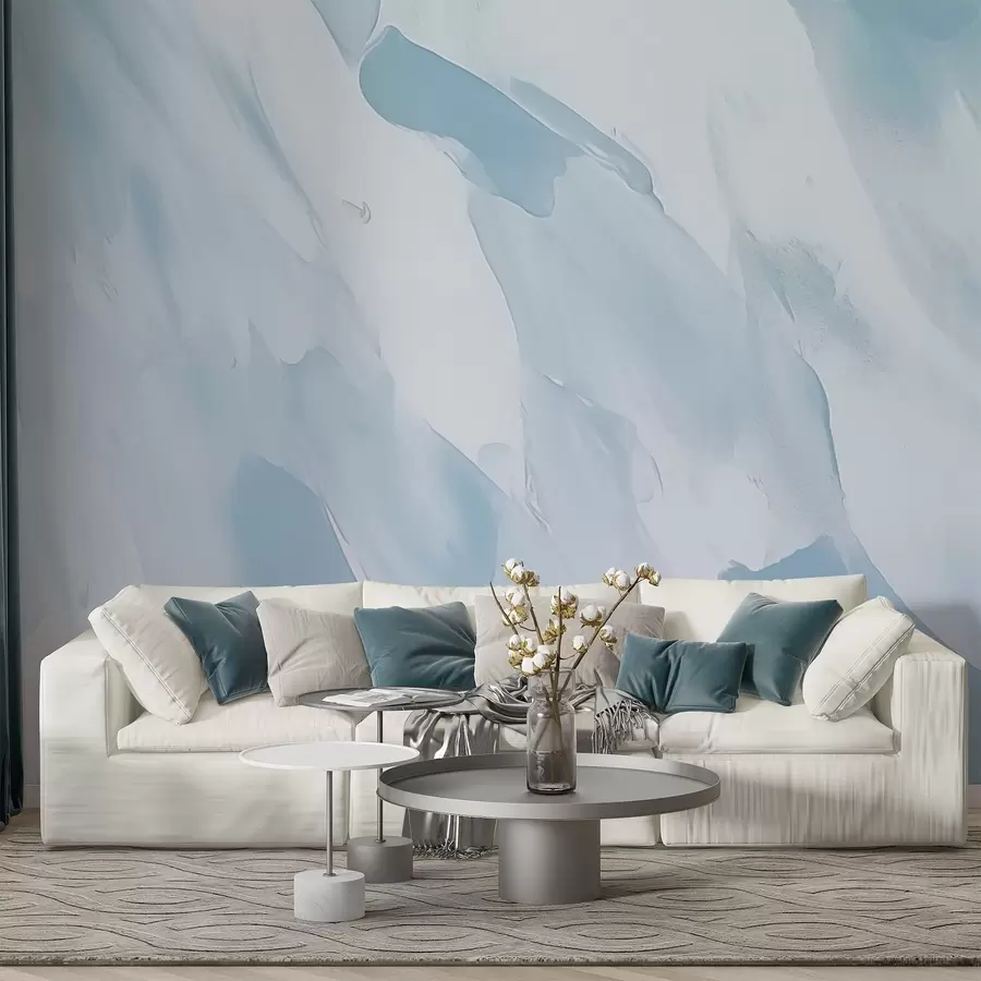 Papier peint Coups de pinceau sur un fond abstrait avec imitation d'une texture usée w04287v1