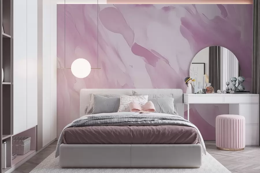 Papier peint Coups de pinceau sur un fond abstrait avec imitation d'une texture usée w04287v2