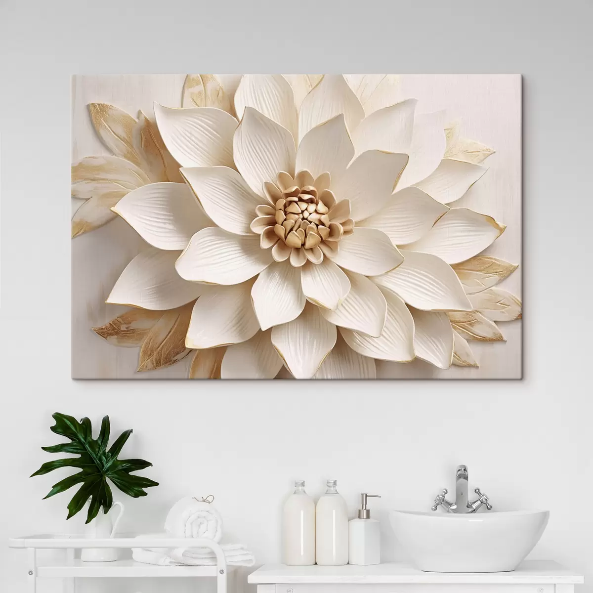 Tableau Fleur volumétrique s45225