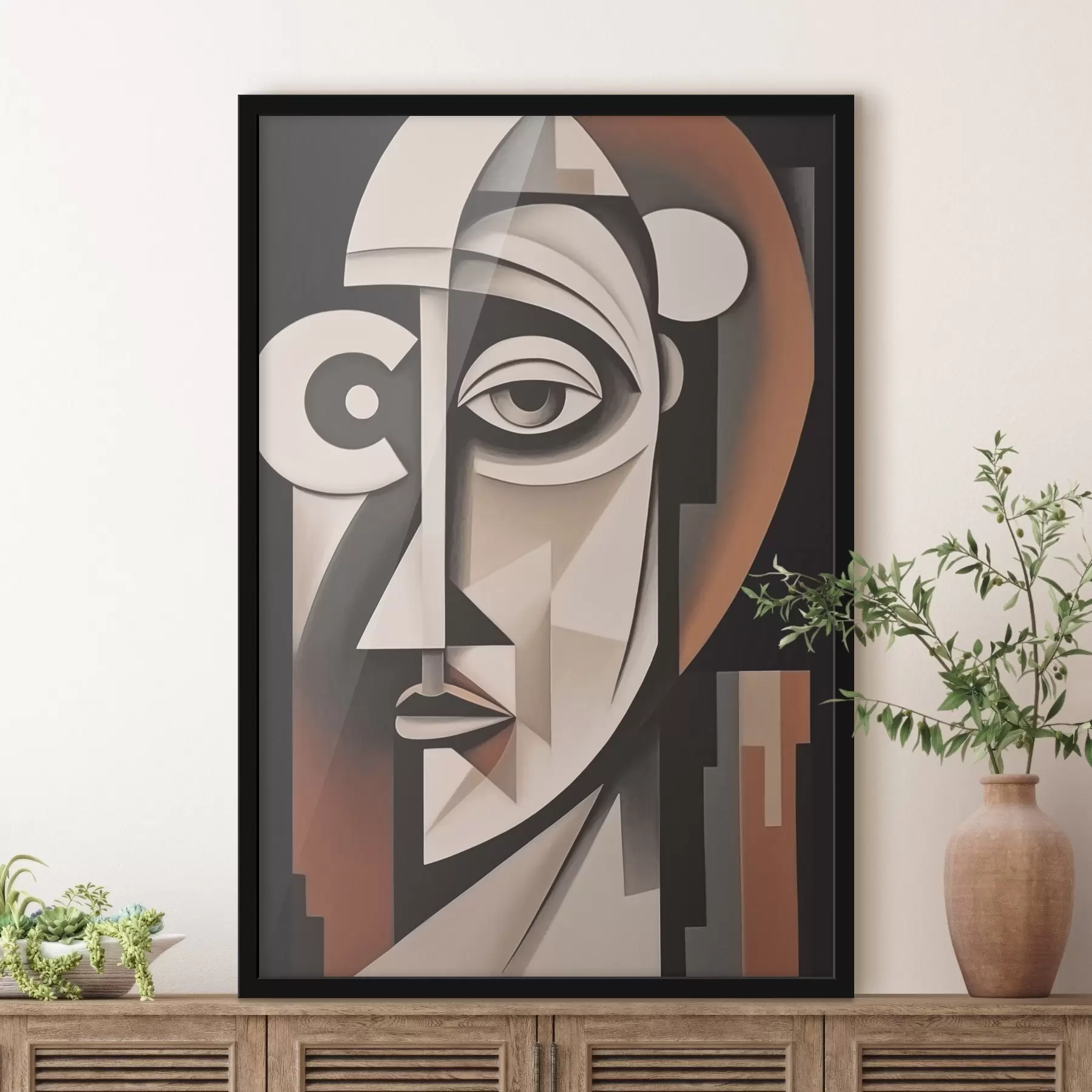 Papier peint Regard cubiste f45228