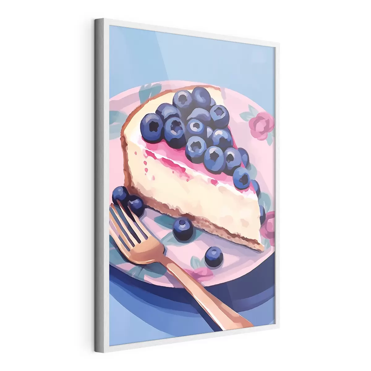 Poster Gâteau au fromage avec des myrtilles f45229