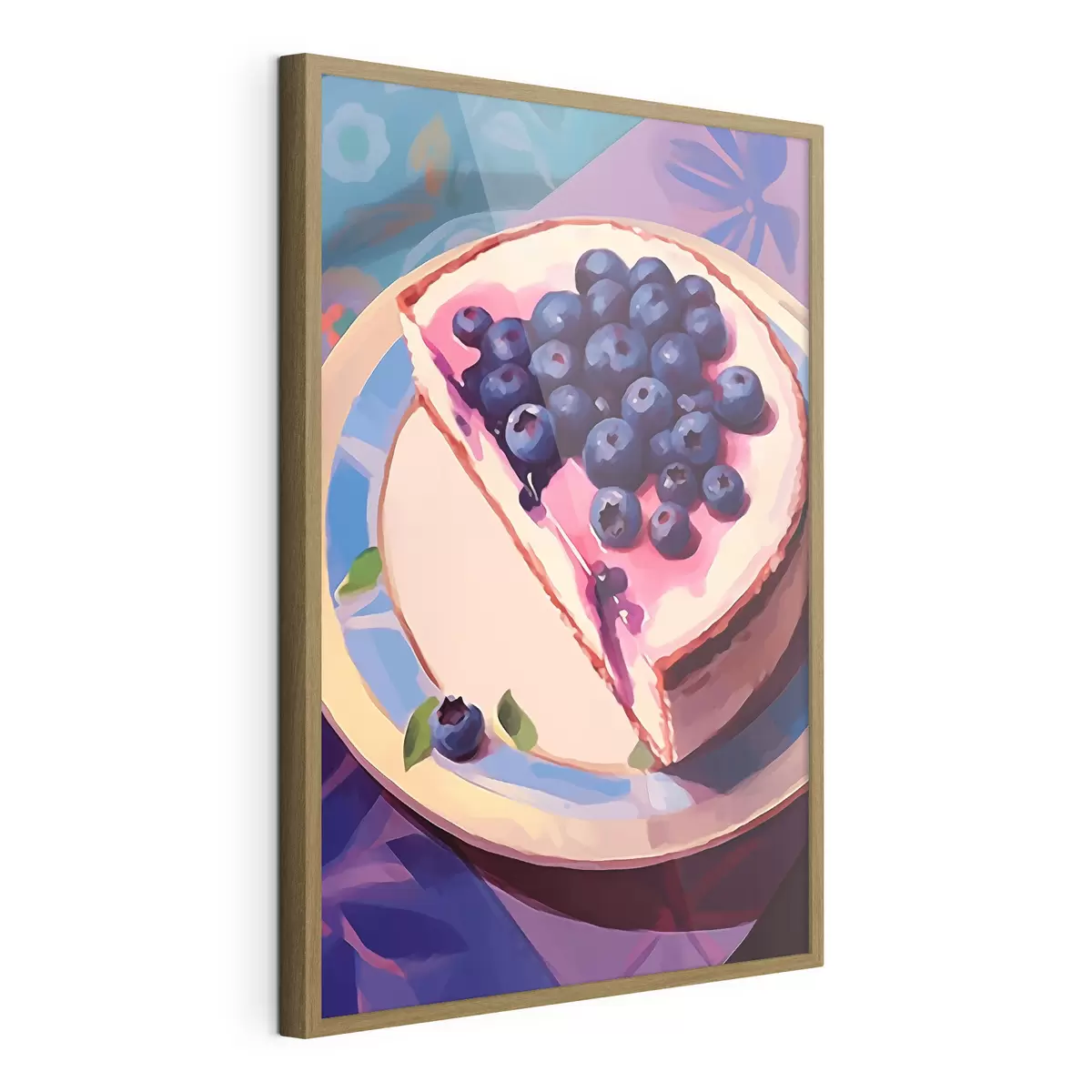 Poster Gâteau au fromage avec des myrtilles f45230