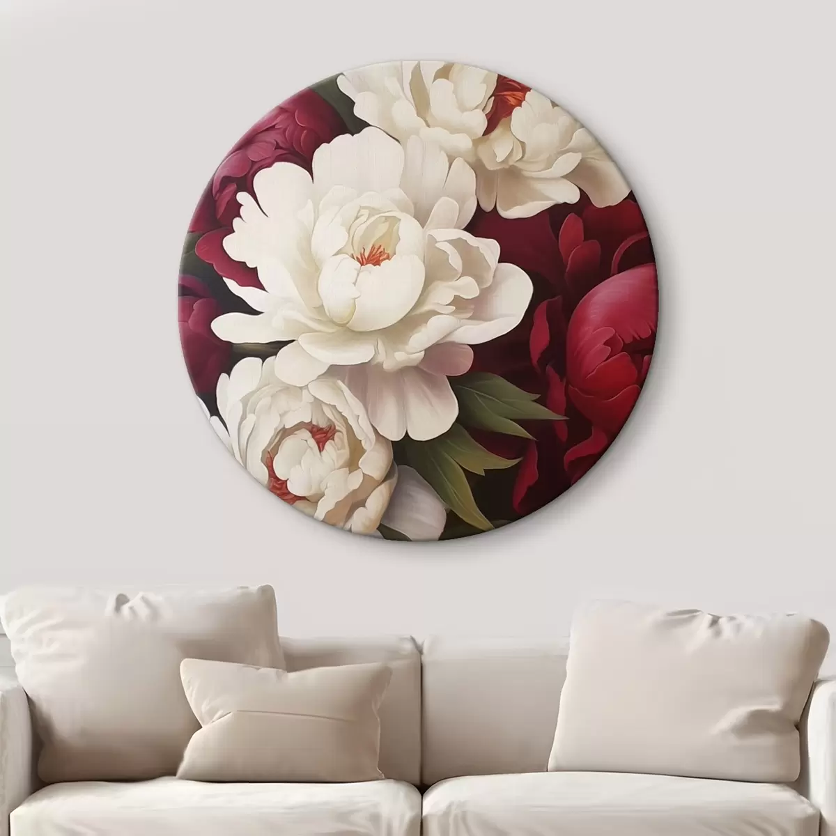 Tableaux rondes Pivoines r45220