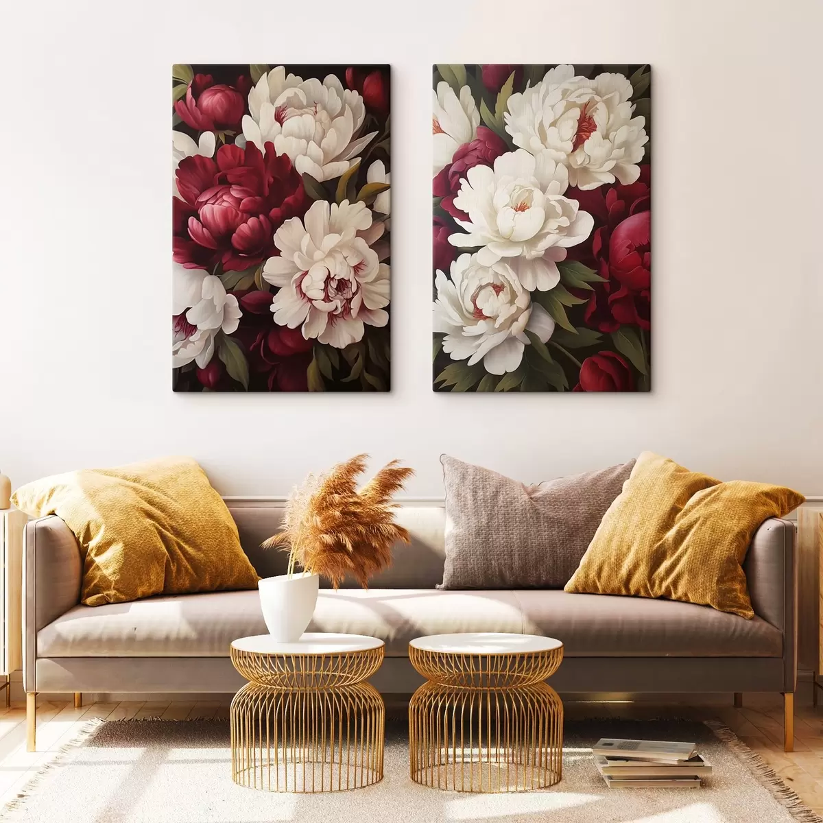 Tableau Pivoines m00548
