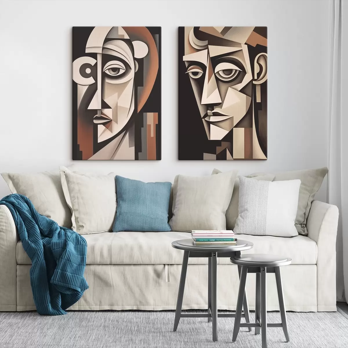 Tableau Portraits abstraits de style cubiste m00550