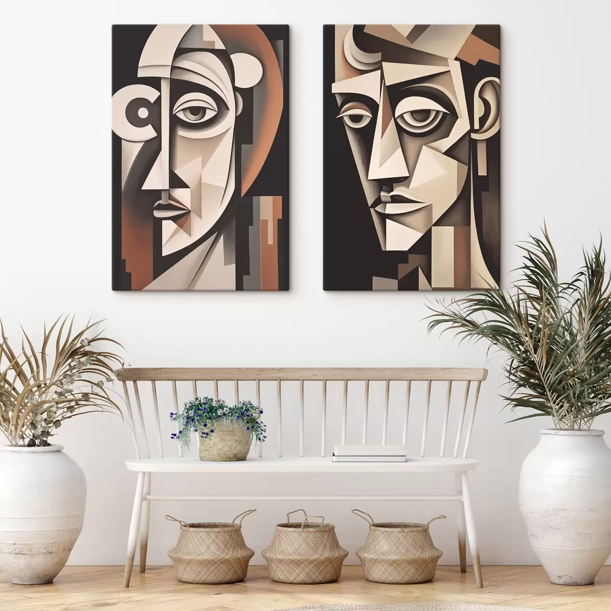 Tableau Portraits abstraits de style cubiste m00550