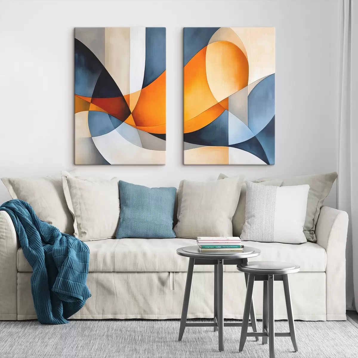 Tableau Abstraction avec des formes géométriques m00540