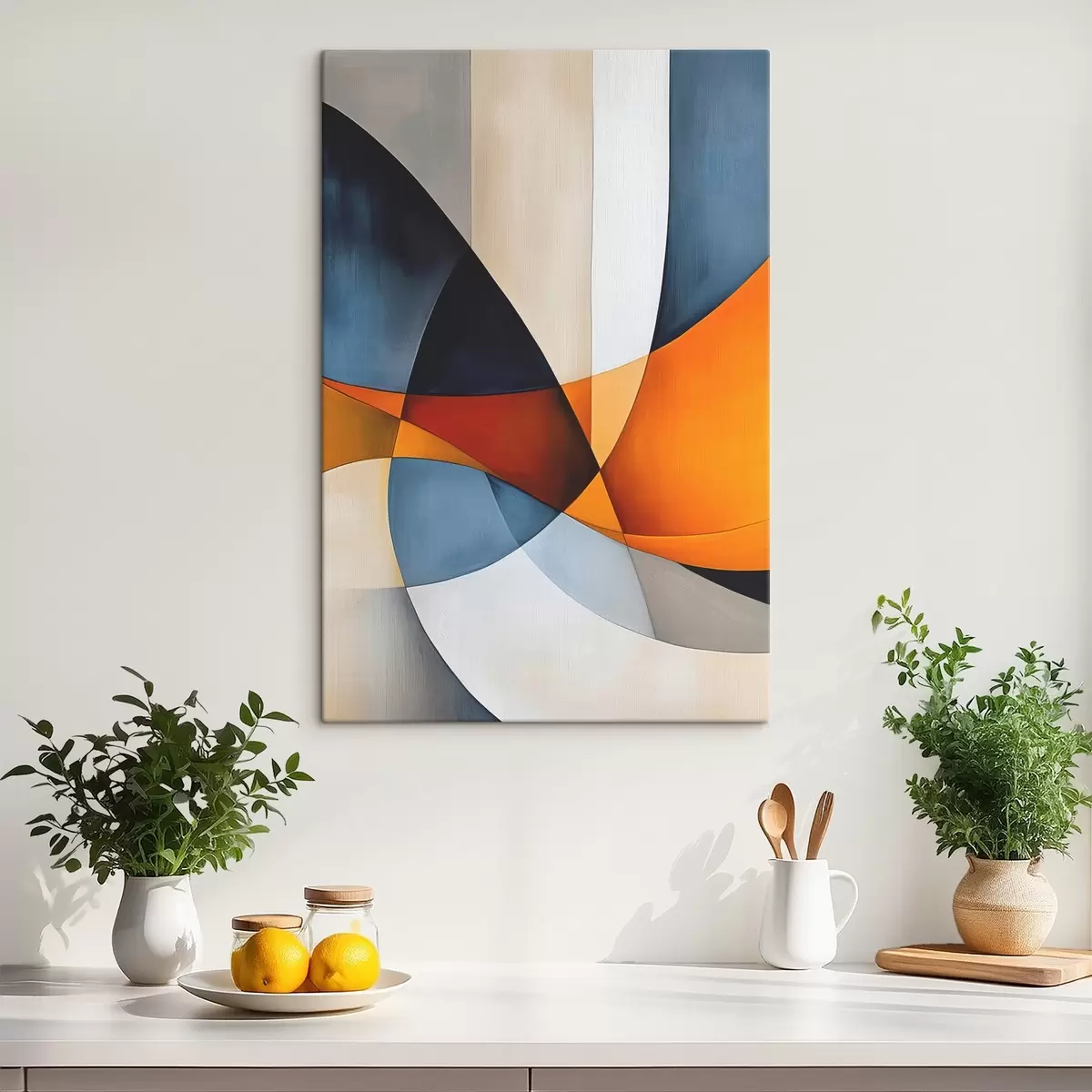 Tableau Abstraction avec des formes géométriques s45201
