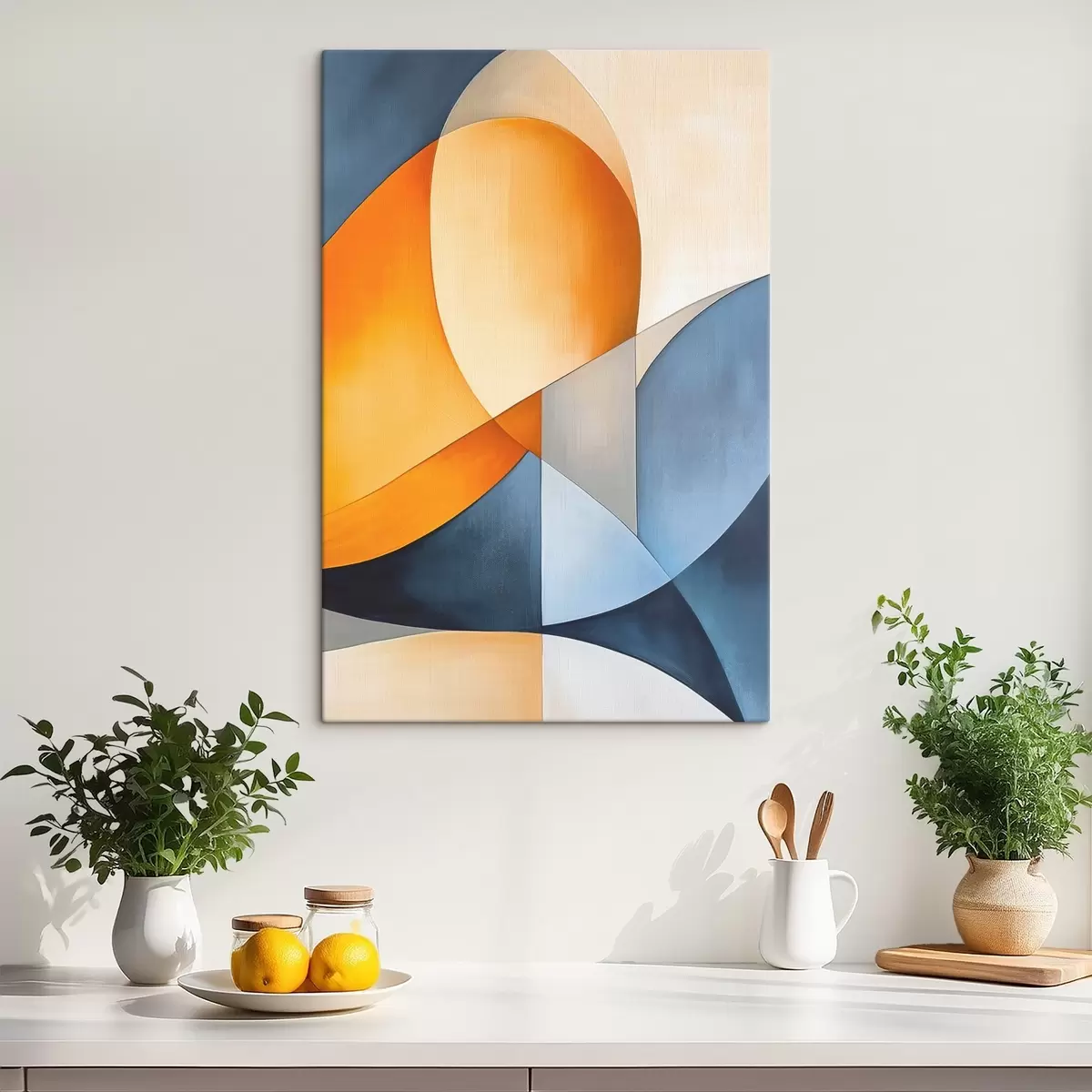 Tableau Abstraction avec des formes géométriques s45202