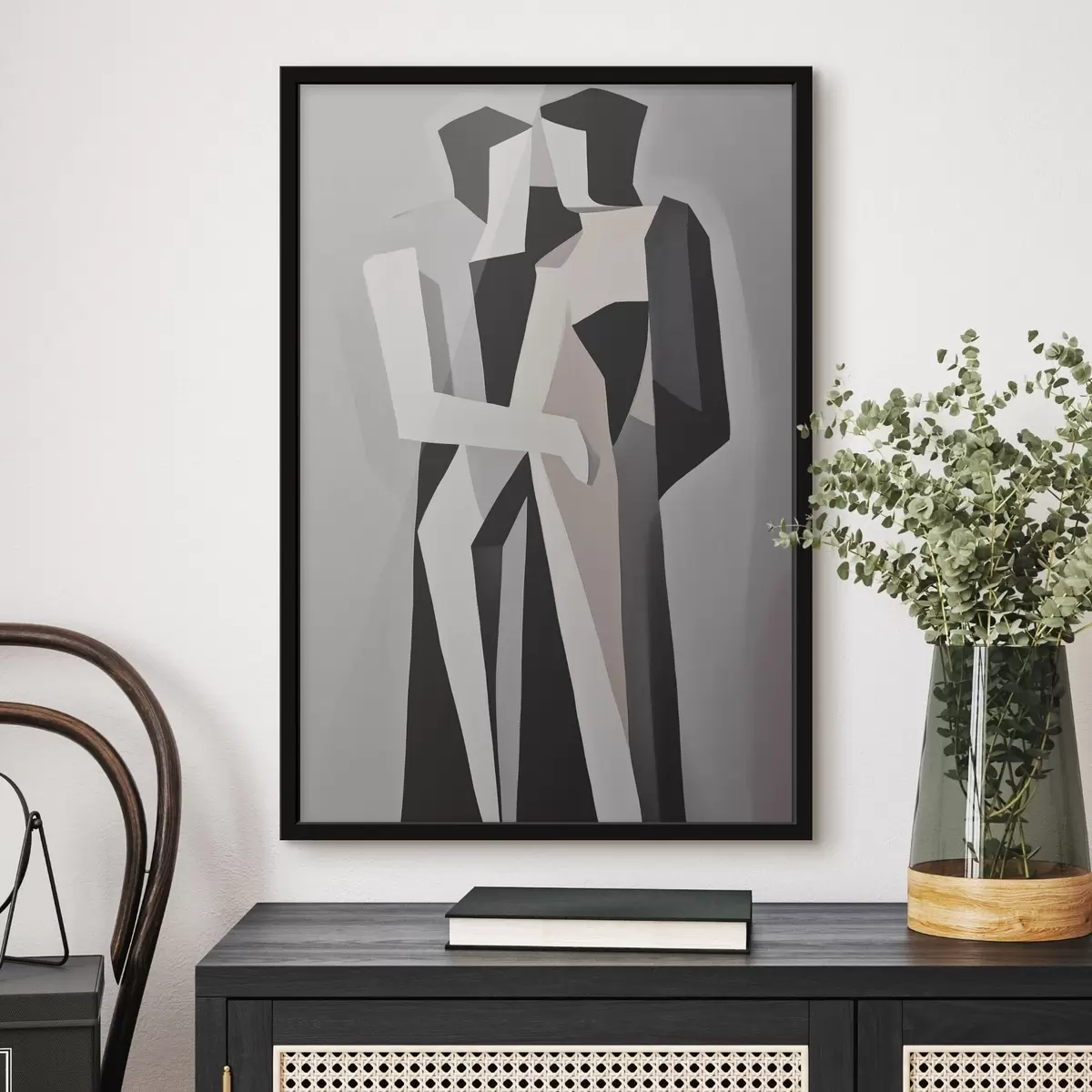 Poster Figures abstraites en monochrome f45155