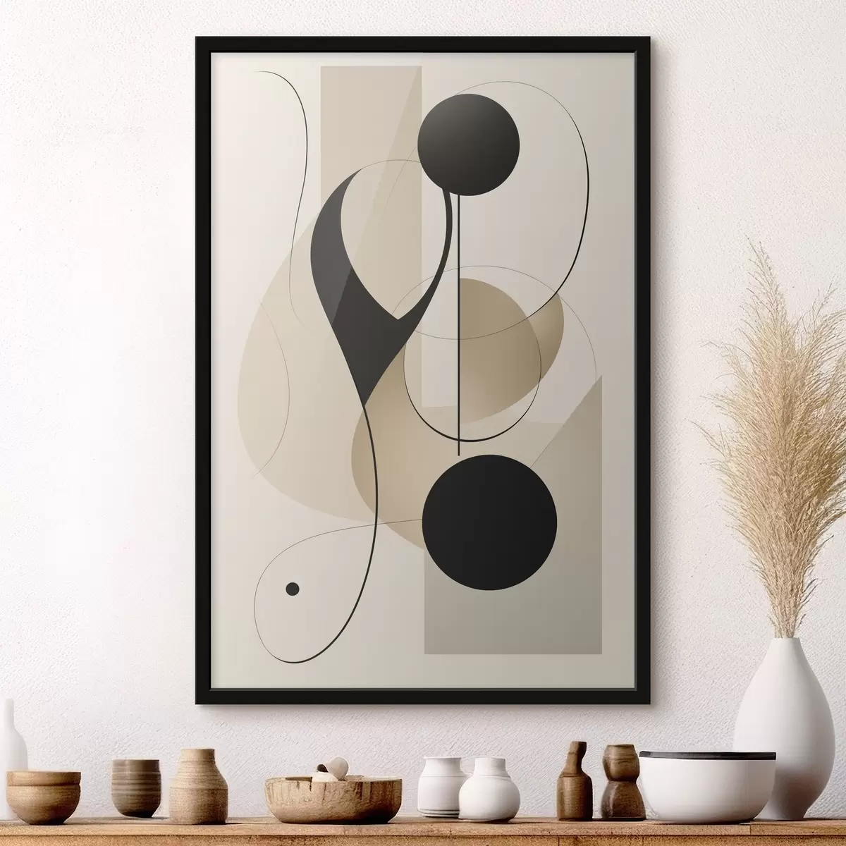 Poster Courbes et formes abstraites f45197