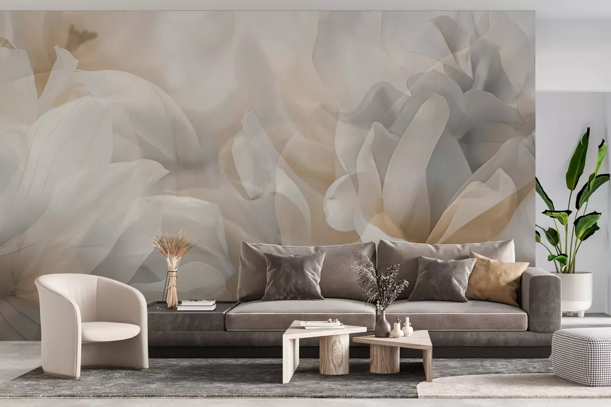 Papier peint Fleurs semi-transparentes w04320