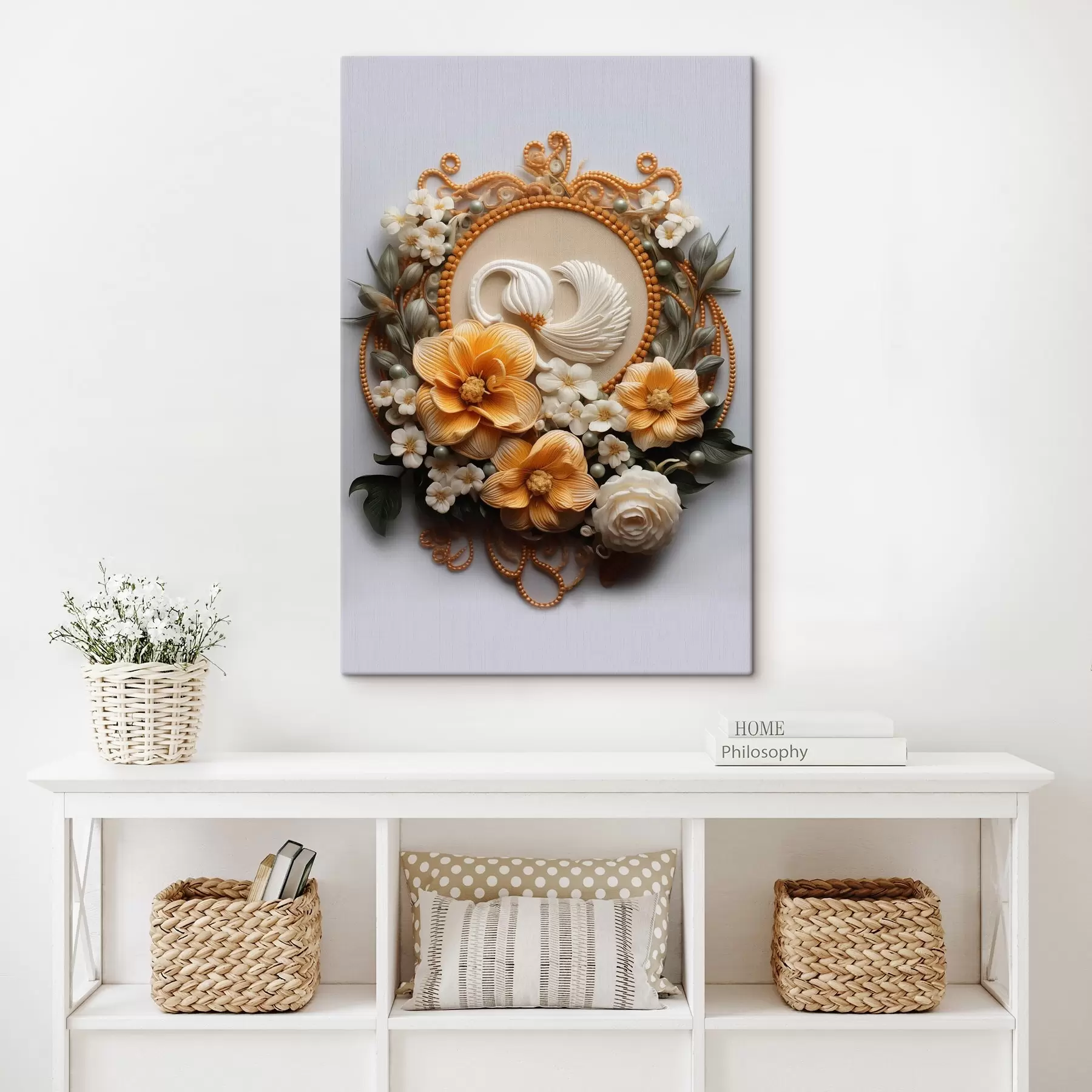 Tableau Composition abstraite de fleurs s44553