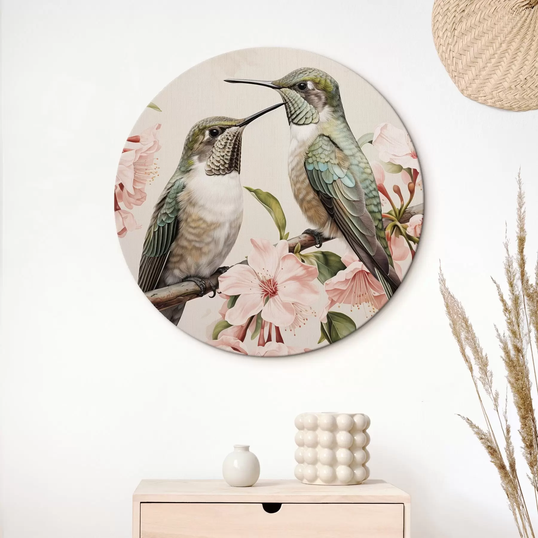 Tableau Un couple d'oiseaux sur une branche r44550