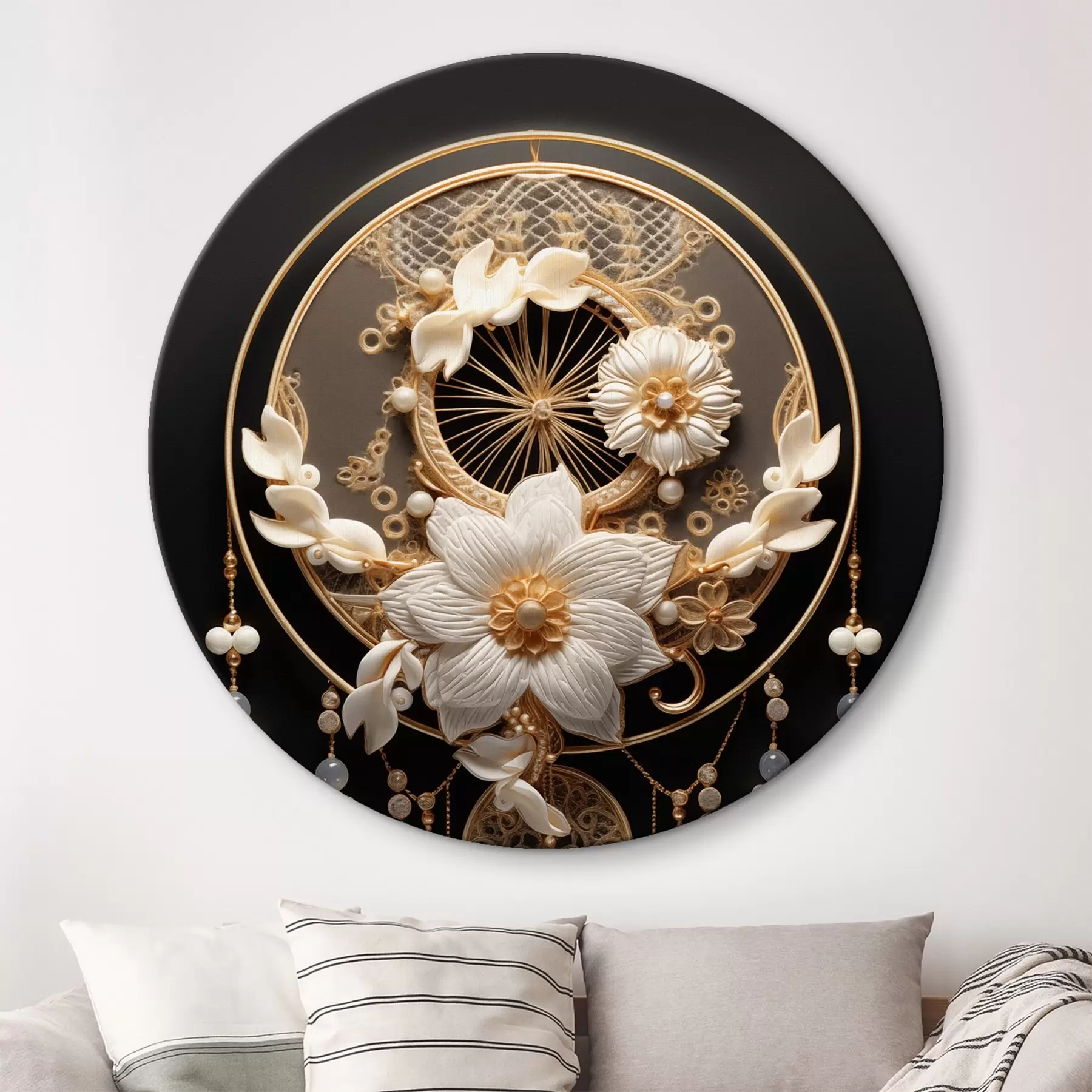 Tableau Abstraction sur fond sombre r44552