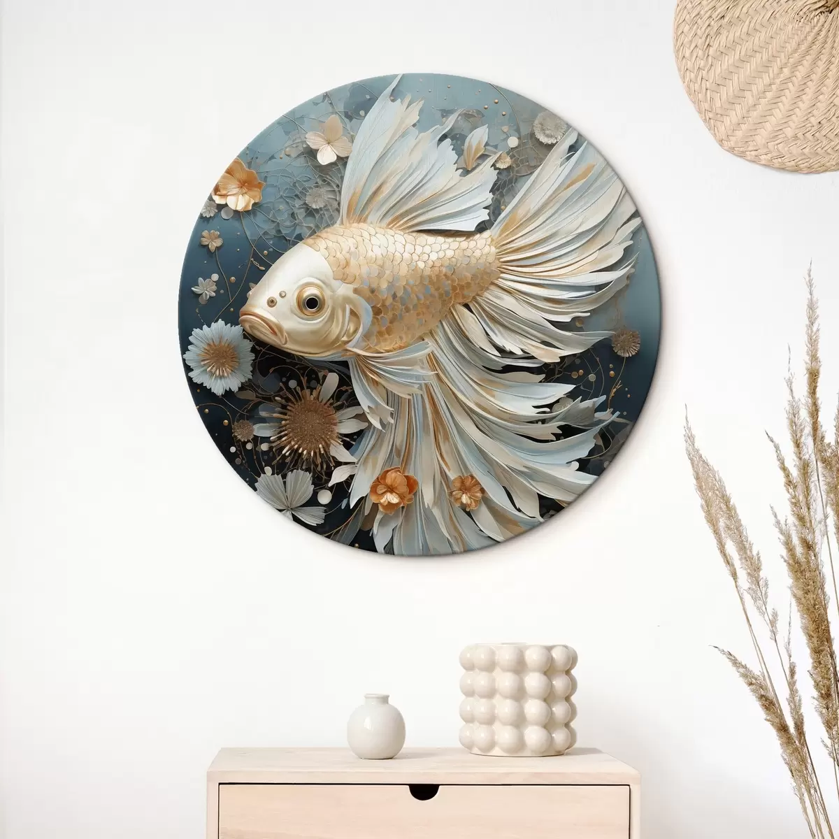 Tableaux rondes Un poisson magnifique r44556
