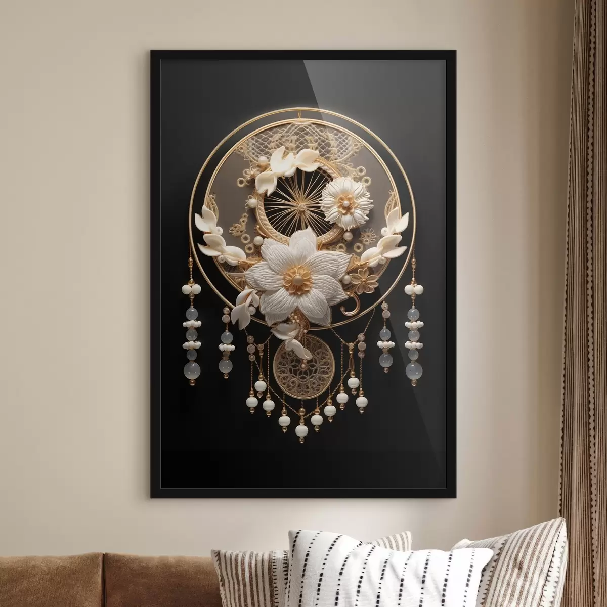 Poster Abstraction sur fond sombre f44552