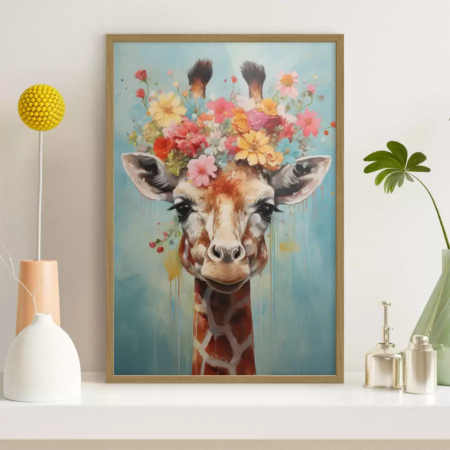 Papier peint Une jolie girafe f44557