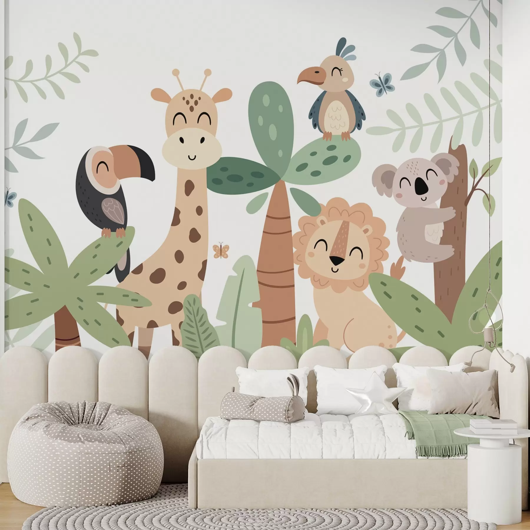 Papier peint Animaux mignons dans la jungle w04357