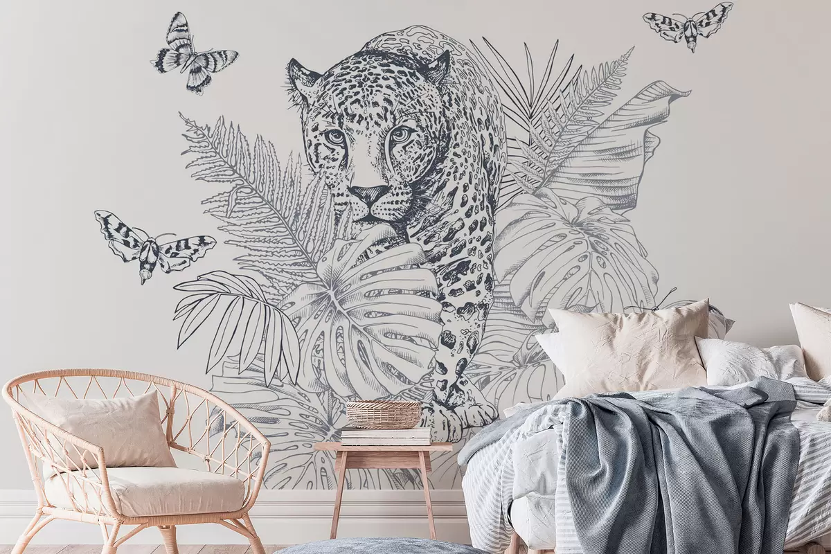 Papier peint Léopard w04358