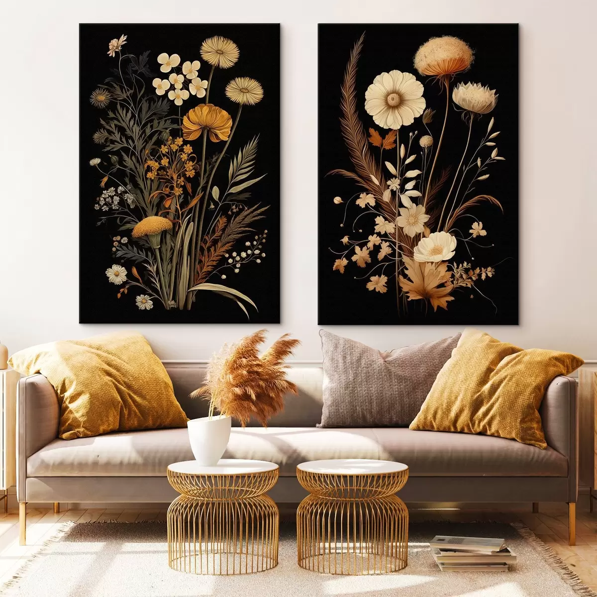 Tableau Fleurs gothiques m00552