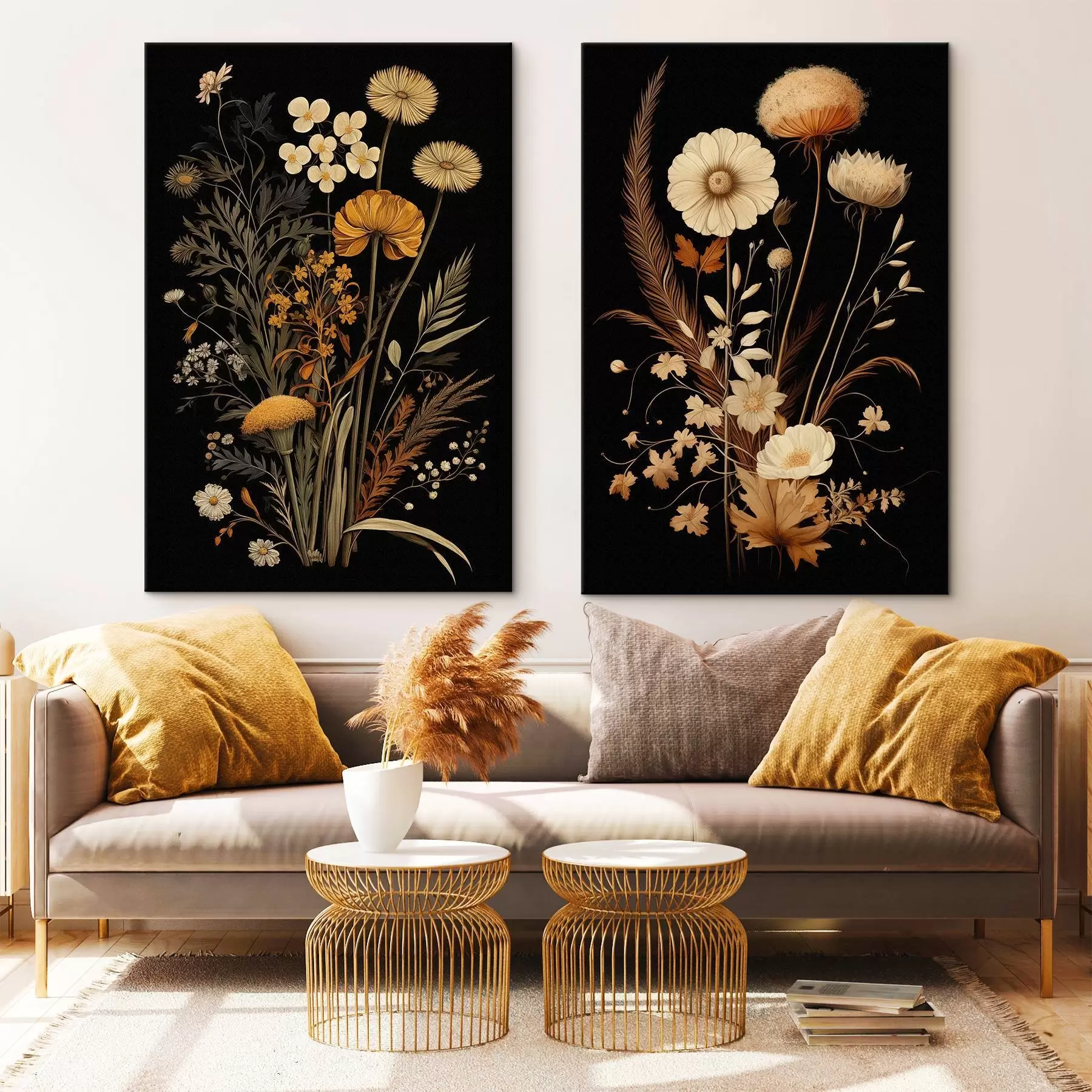 Tableau Fleurs gothiques m00552
