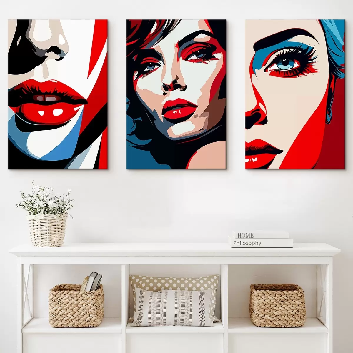 Tableau Visages colorés m00558