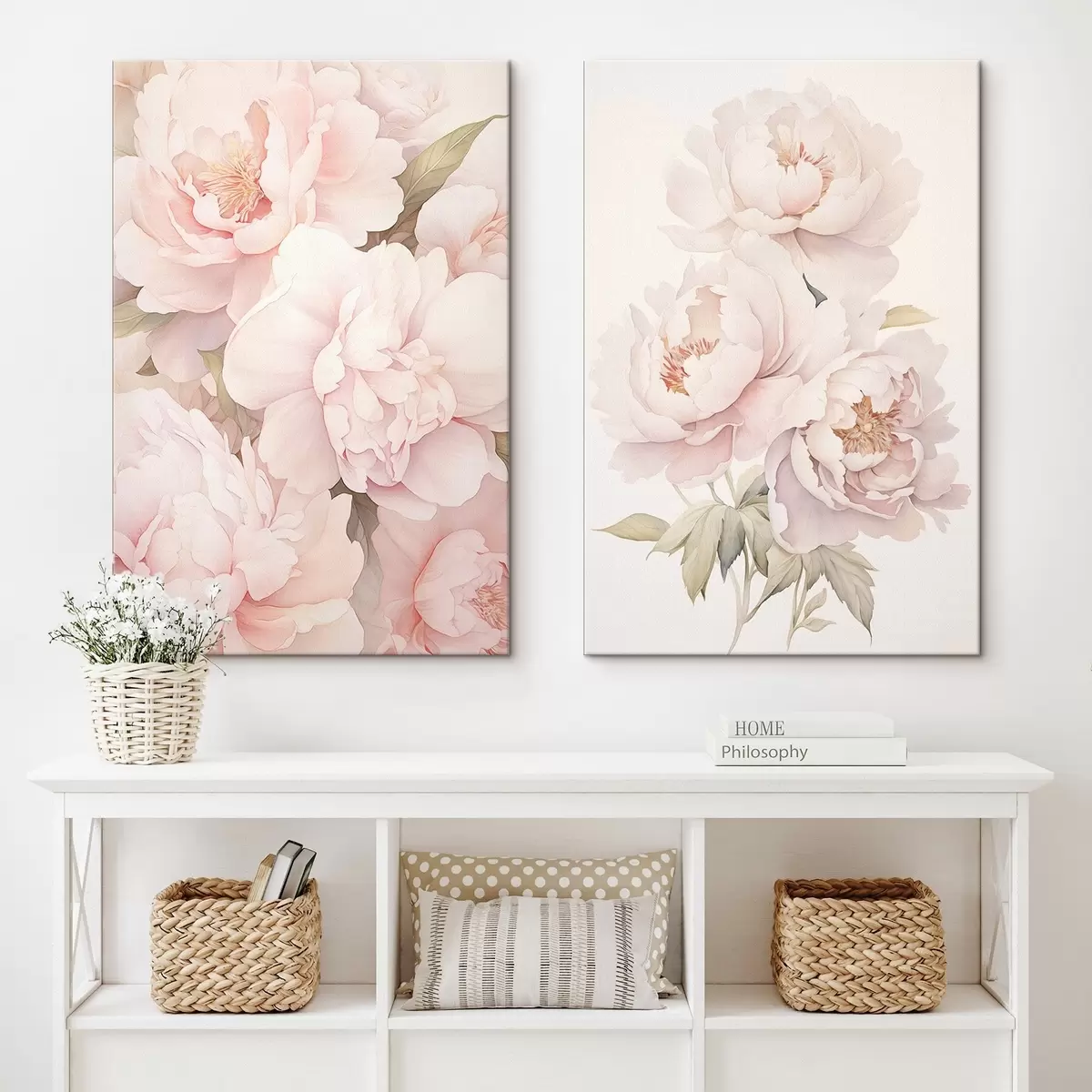 Tableau Pivoines délicates m00559
