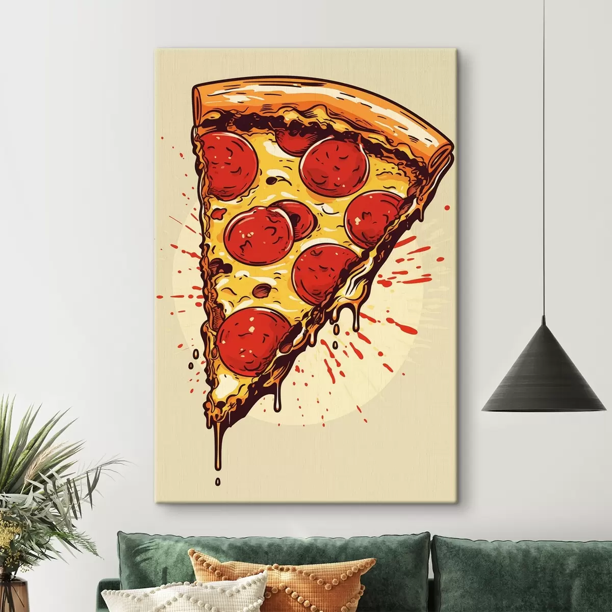 Tableau Tranche de pizza au pepperoni s45275
