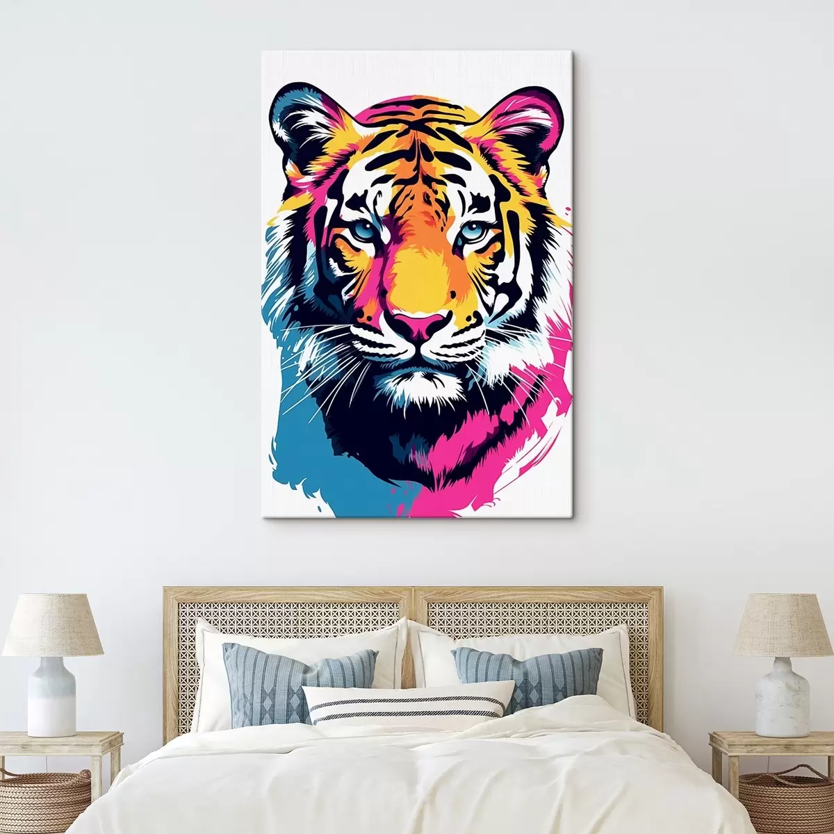 Tableau Tigre néon s45278