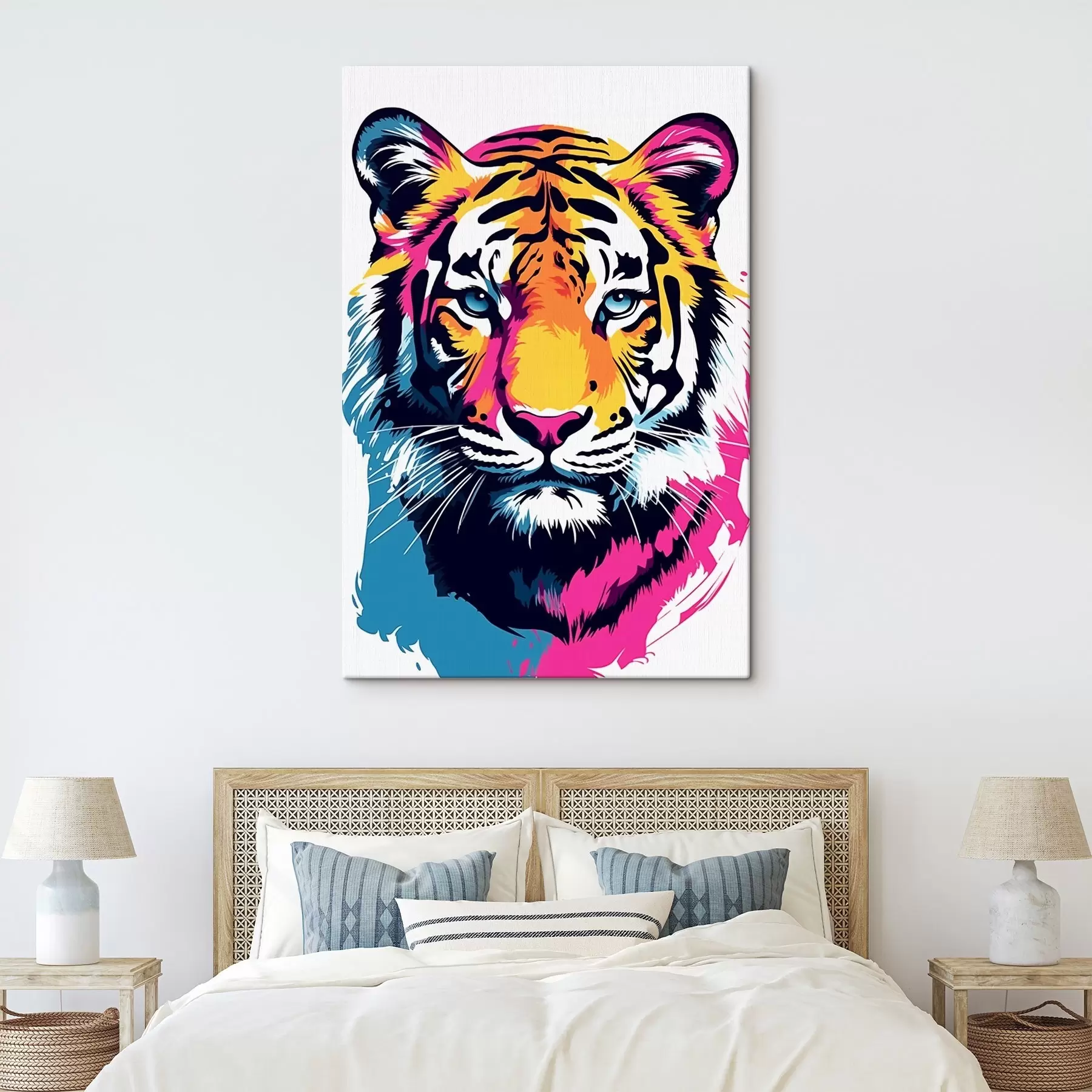 Tableau Tigre néon s45278