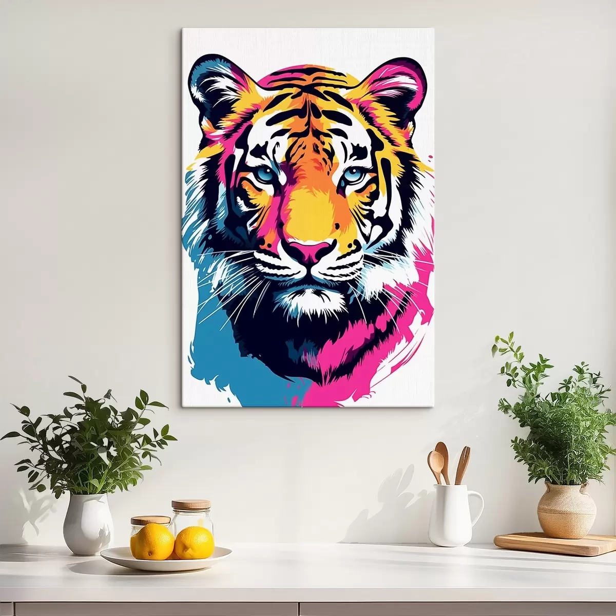 Tableau Tigre néon s45278