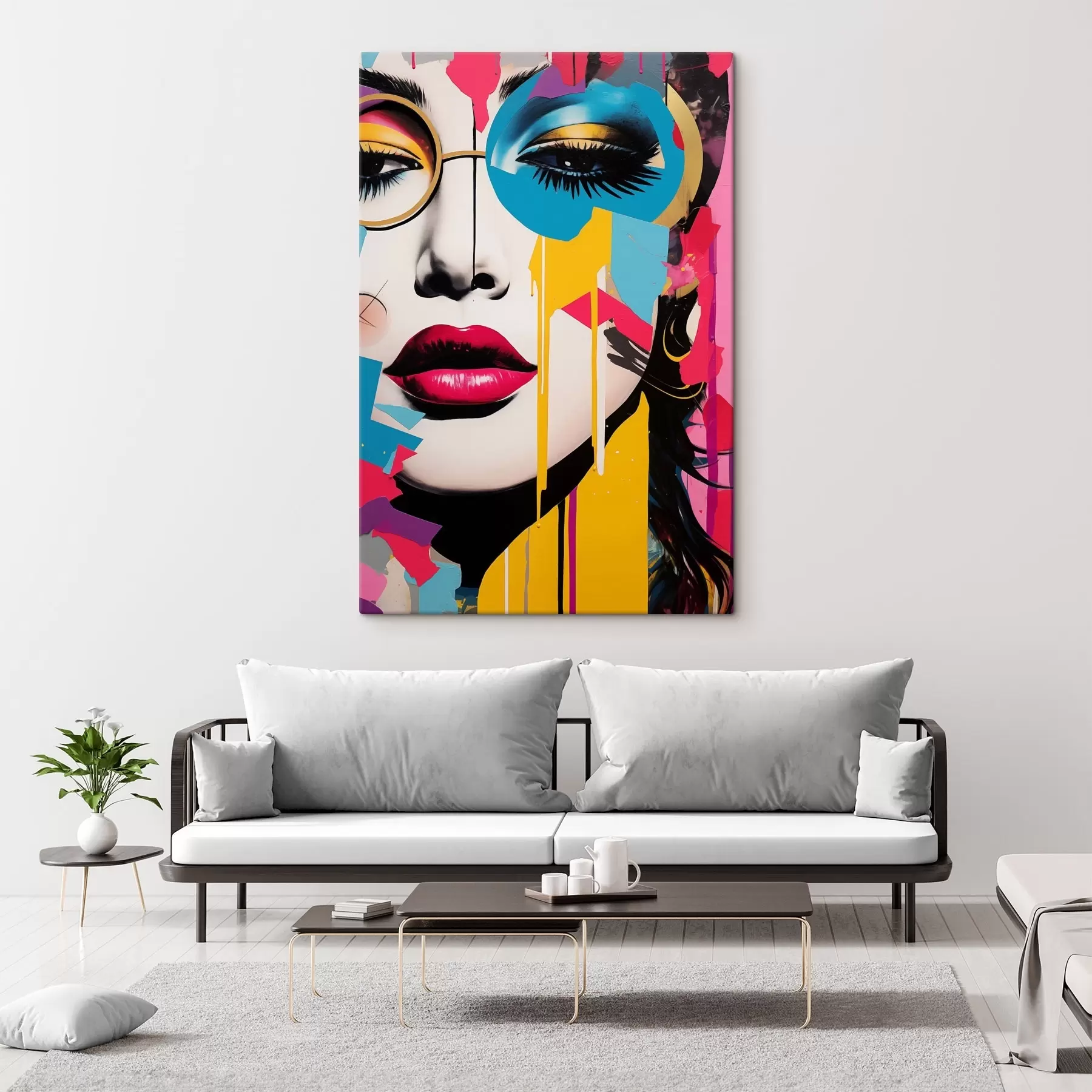 Tableau Couleurs derrière les lunettes s45284