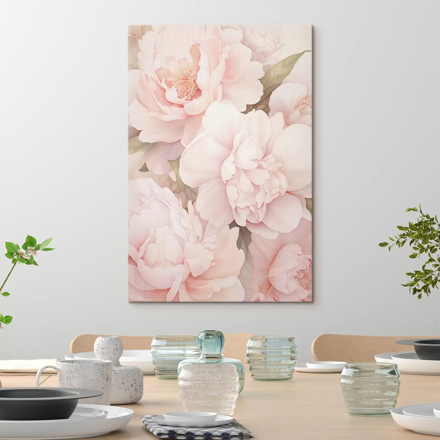 Tableau Pivoines de différentes couleurs s45294