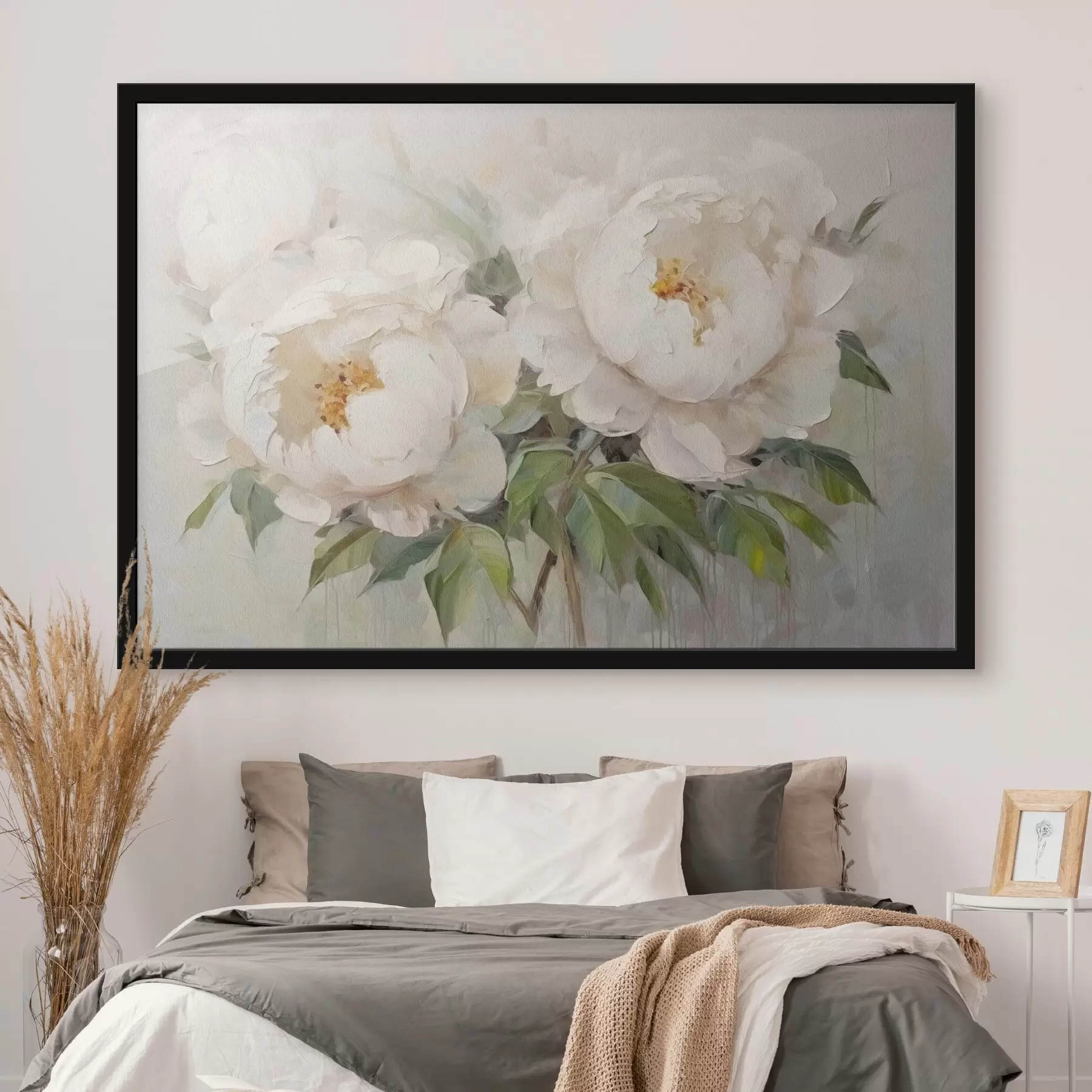 Papier peint Délicates pivoines blanches f45268