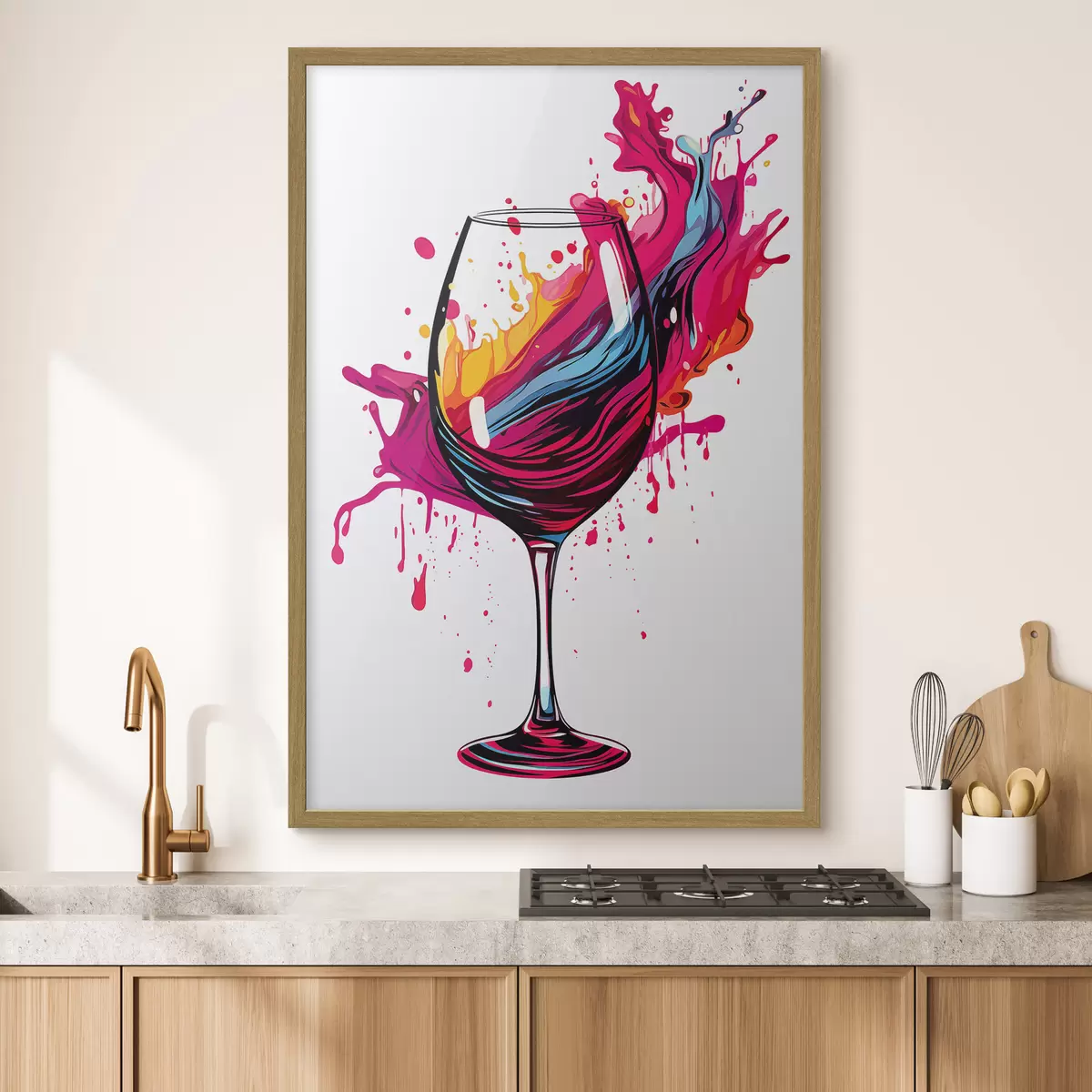 Poster Un verre avec des peintures f45269