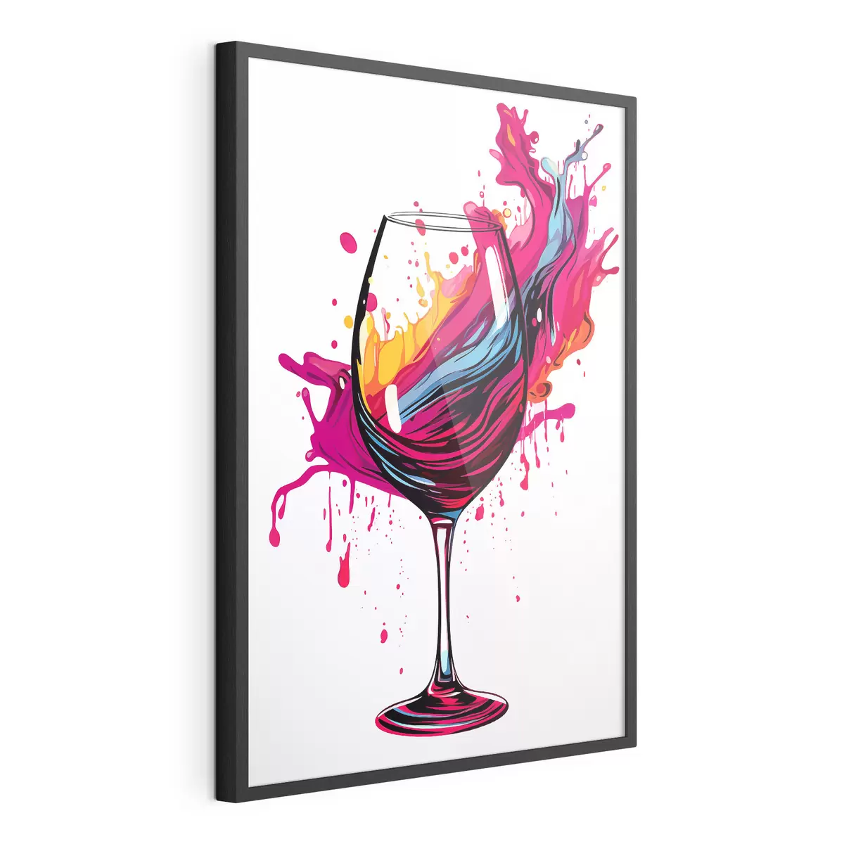 Poster Un verre avec des peintures f45269