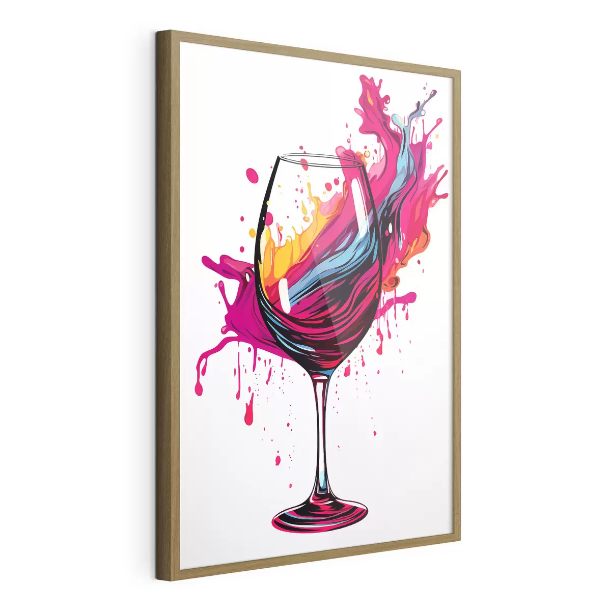 Poster Un verre avec des peintures f45269