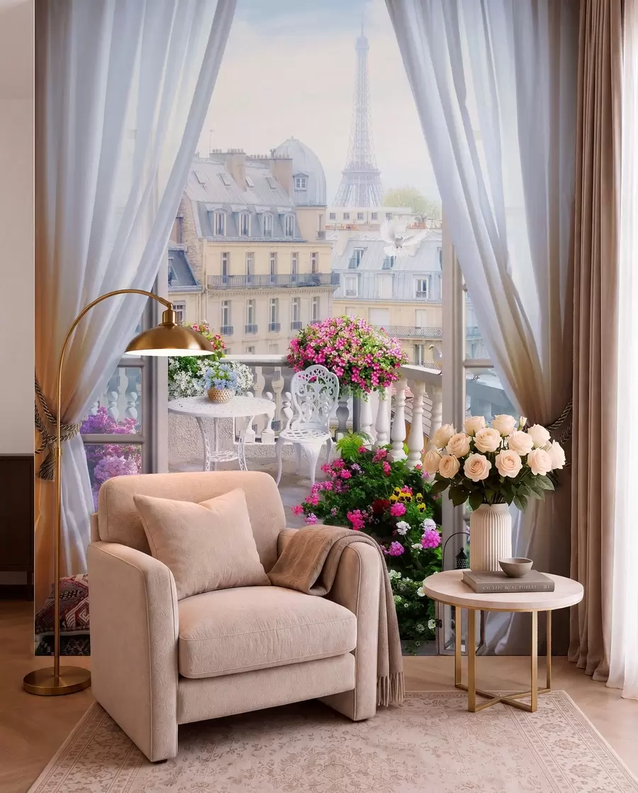 Papier peint Paris, vue de la fenêtre u79425